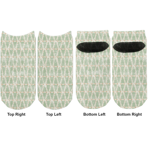 Deer Adult Ankle Socks - Double Pair - Front and Back - Apvl