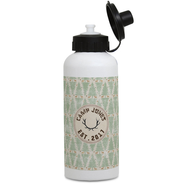 Custom Deer Water Bottles - Aluminum - 20 oz - White (Personalized)
