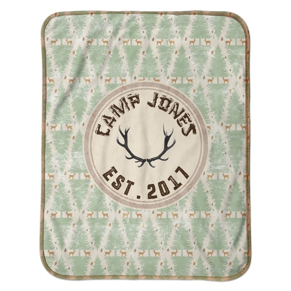 Deer Baby Sherpa Blanket - Flat