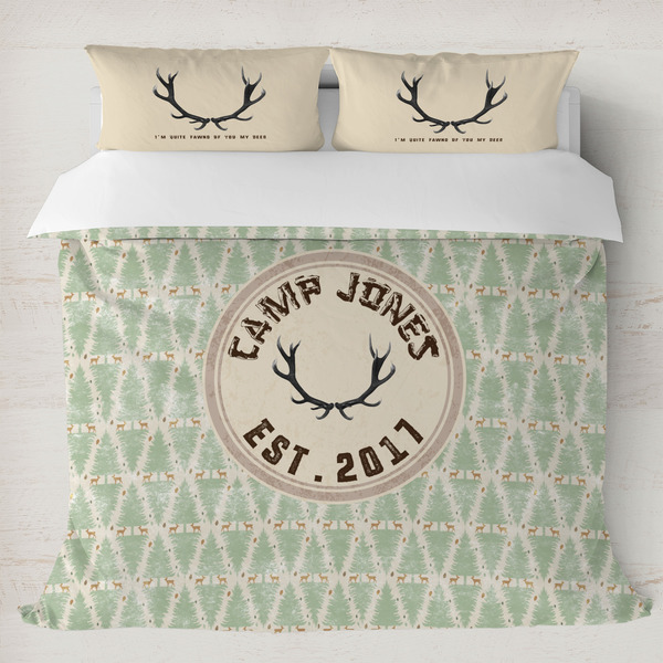 Custom Deer Duvet Cover Set - King (Personalized)