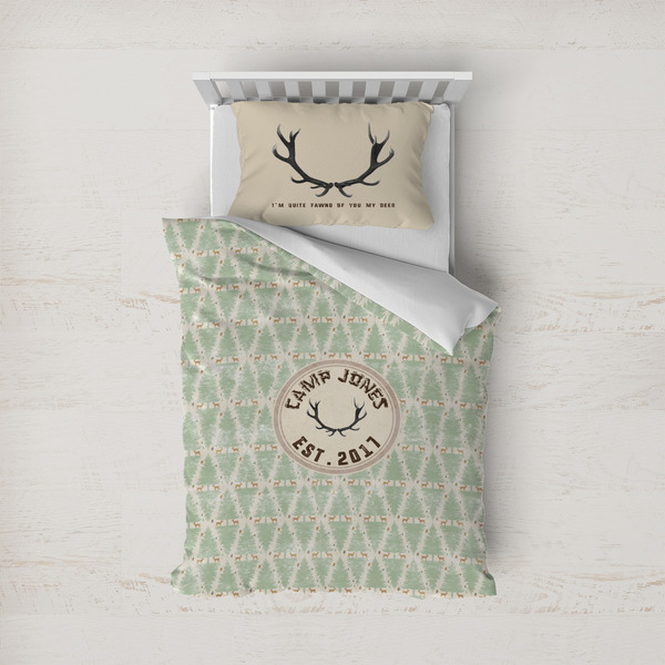 Custom Deer Duvet Cover Set - Twin (Personalized)