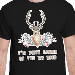 Deer T-Shirt - Black - 3XL (Personalized)