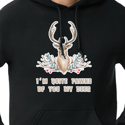 Deer Hoodie - Black - Large (Personalized)