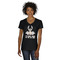 Deer Black V-Neck T-Shirt on Model - Front
