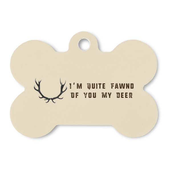 Custom Deer Bone Shaped Dog ID Tag (Personalized)