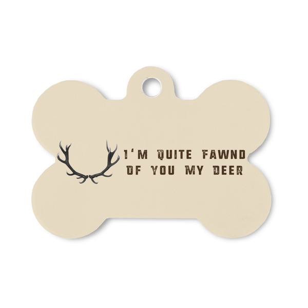 Custom Deer Bone Shaped Dog ID Tag - Small (Personalized)