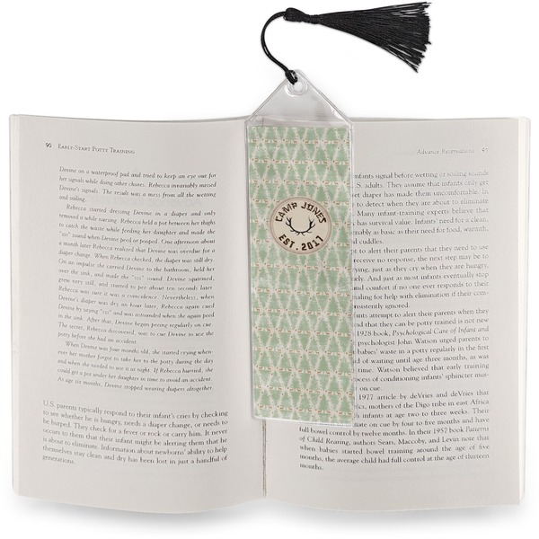 Deer Bookmark with tassel - In book