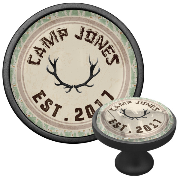 Deer Cabinet Knob - Black - Multi Angle