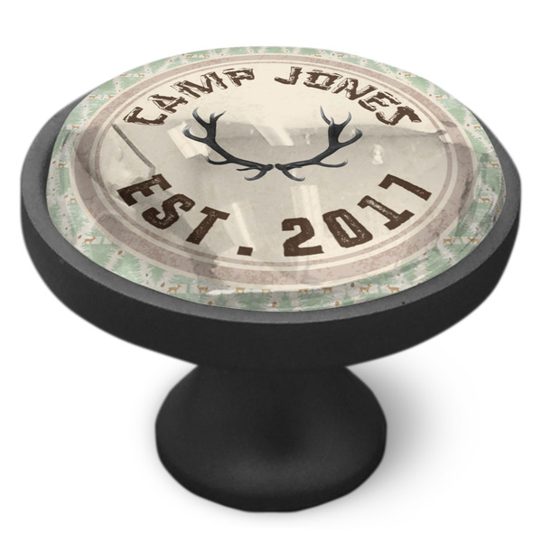 Deer Cabinet Knob - Black - Side