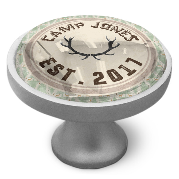 Deer Cabinet Knob - Nickel - Side