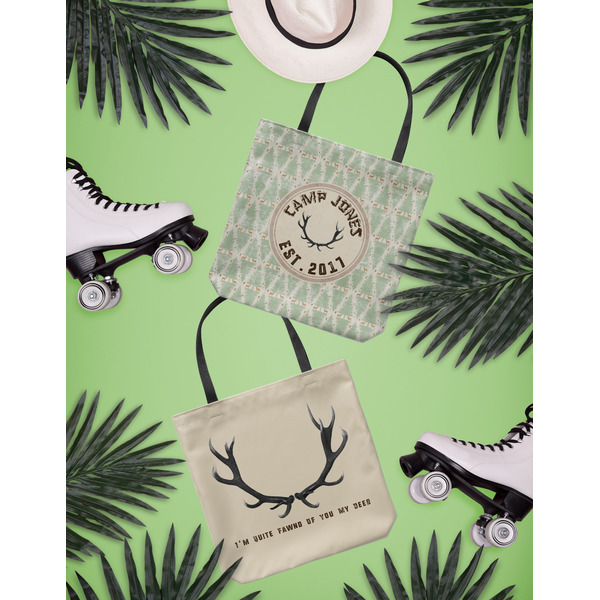 Deer Canvas Tote Lifestyle Front and Back
