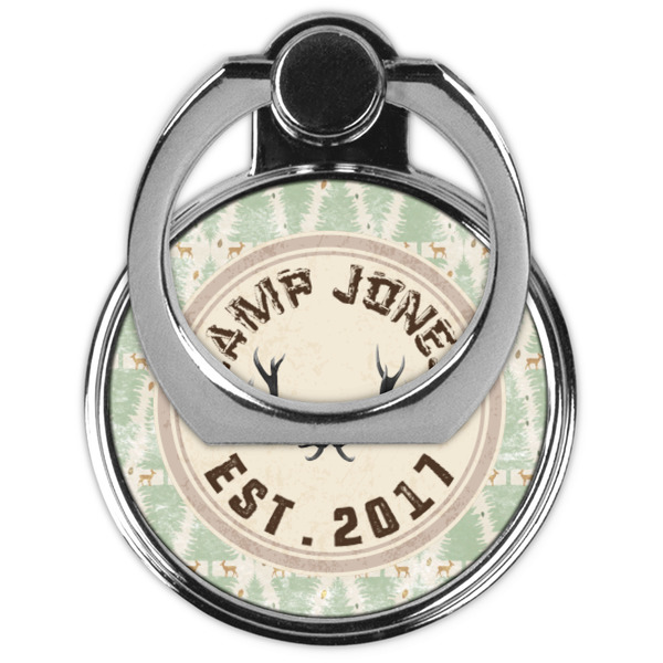 Deer Cell Phone Ring Stand & Holder - Front (Collapsed)