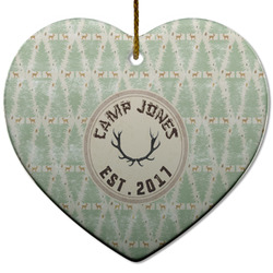 Deer Heart Ceramic Ornament w/ Name or Text