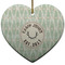 Deer Heart Ceramic Ornament w/ Name or Text
