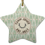 Deer Star Ceramic Ornament w/ Name or Text