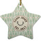 Deer Star Ceramic Ornament w/ Name or Text
