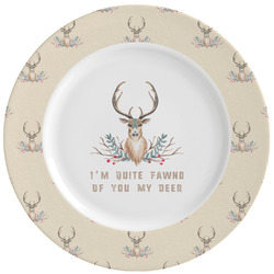 Deer Ceramic Dinner Plates (Set of 4) (Personalized)