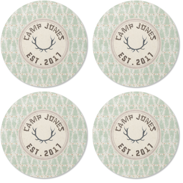 Deer Coaster Round Rubber Back - Apvl