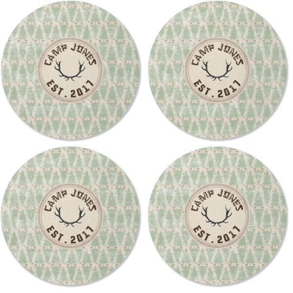 Deer Coaster Round Rubber Back - Apvl