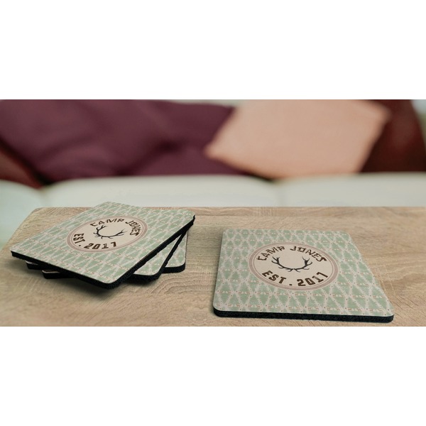 Deer Coaster Rubber Back - On Coffee Table