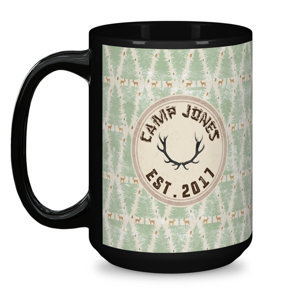 Deer Coffee Mug - 15 oz - Black