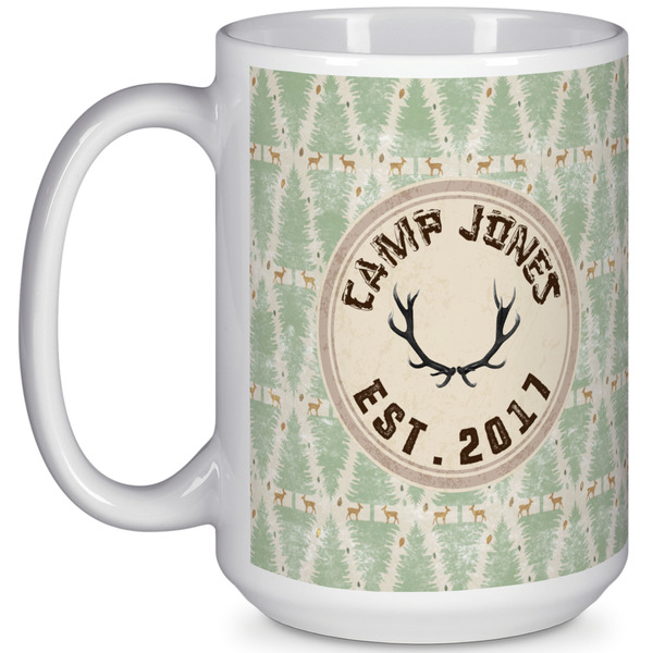 Custom Deer 15 Oz Coffee Mug - White (Personalized)