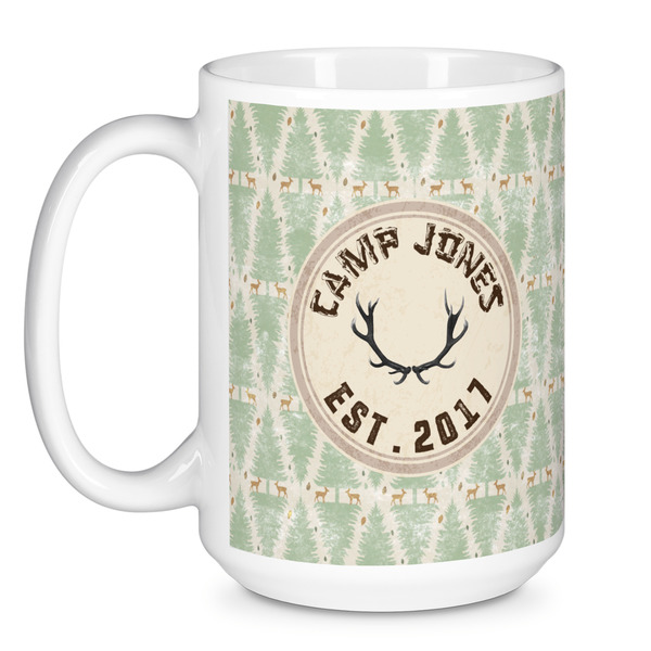 Deer Coffee Mug - 15 oz - White