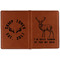Deer Cognac Leather Passport Holder Outside Double Sided - Apvl