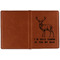 Deer Cognac Leather Passport Holder Outside Single Sided - Apvl