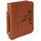 Deer Cognac Leatherette Bible Covers with Handle & Zipper - Main