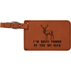 Deer Leatherette Luggage Tag (Personalized)
