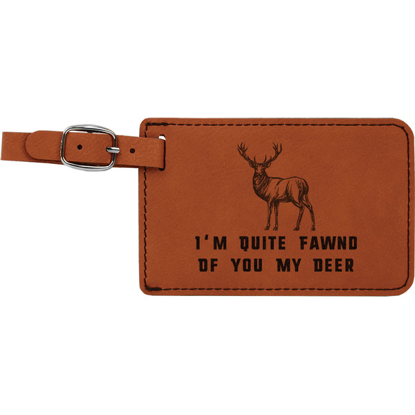 Custom Deer Leatherette Luggage Tag (Personalized)