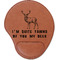 Deer Cognac Leatherette Mouse Pads with Wrist Support - Flat
