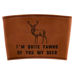 Deer Leatherette Cup Sleeve (Personalized)