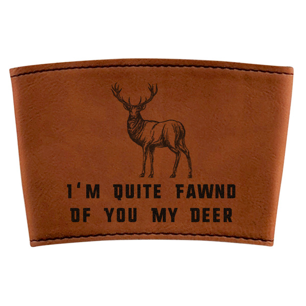 Custom Deer Leatherette Cup Sleeve (Personalized)