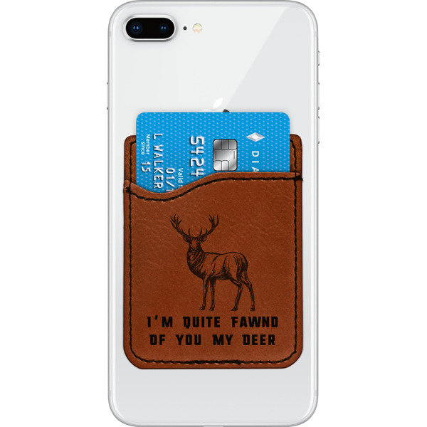 Custom Deer Leatherette Phone Wallet (Personalized)
