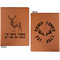 Deer Cognac Leatherette Portfolios with Notepad - Large - Double Sided - Apvl