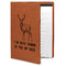 Deer Cognac Leatherette Portfolios with Notepad - Large - Main
