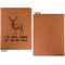 Deer Cognac Leatherette Portfolios with Notepad - Large - Single Sided - Apvl