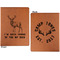 Deer Cognac Leatherette Portfolios with Notepad - Small - Double Sided- Apvl
