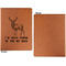 Deer Cognac Leatherette Portfolios with Notepad - Small - Single Sided- Apvl