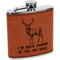 Deer Leatherette Wrapped Stainless Steel Flask (Personalized)