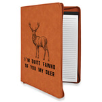 Deer Leatherette Zipper Portfolio with Notepad (Personalized)