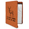 Deer Leatherette Zipper Portfolio with Notepad (Personalized)