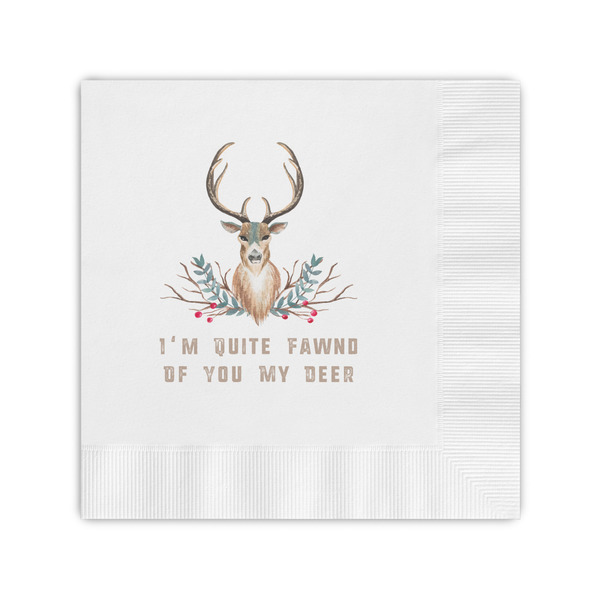 Custom Deer Coined Cocktail Napkins (Personalized)