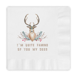 Deer Embossed Decorative Napkins (Personalized)