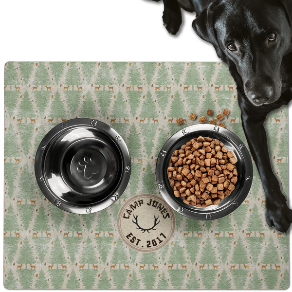Deer Dog Food Mat - Large LIFESTYLE
