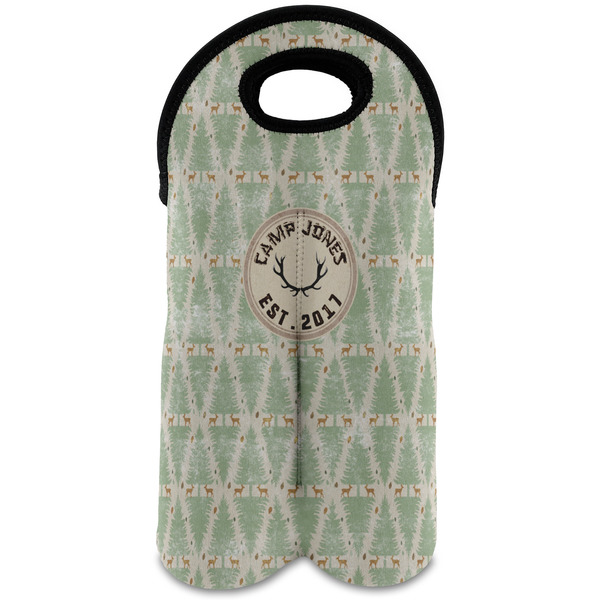 Custom Deer Wine Tote Bag (2 Bottles) (Personalized)