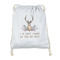 Deer Drawstring Backpack - Sweatshirt Fleece - Double Sided (Personalized)