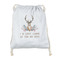 Deer Drawstring Backpacks - Sweatshirt Fleece - Single Sided - FRONT